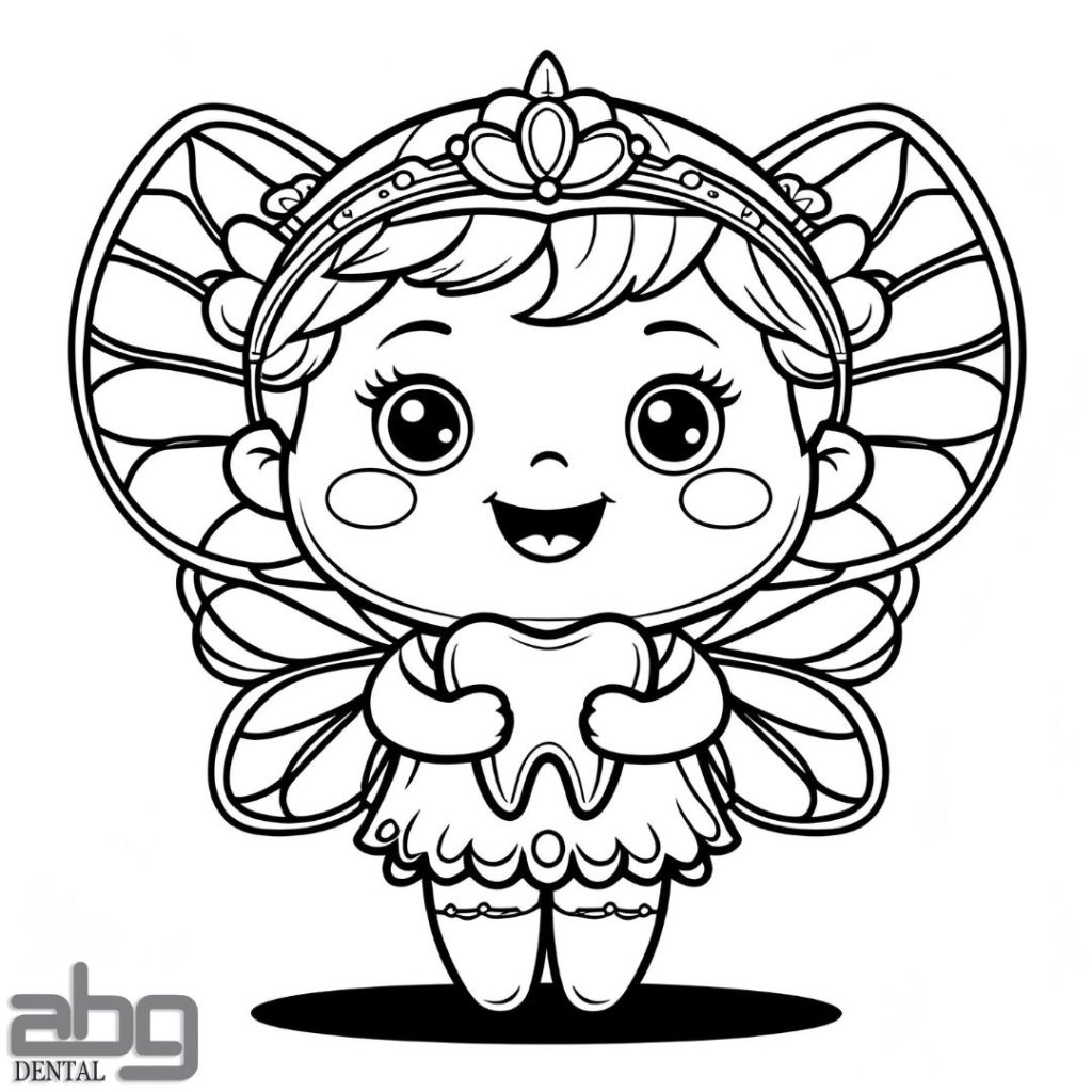 ABG Dental Tooth Fairy coloring book page